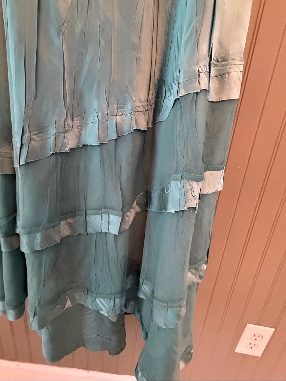 KOMAROV 2-Pc Pleated Maxi Dress & Jacket Set Blue Ombre Plus Size 3X Excellent - Picture 10 of 16